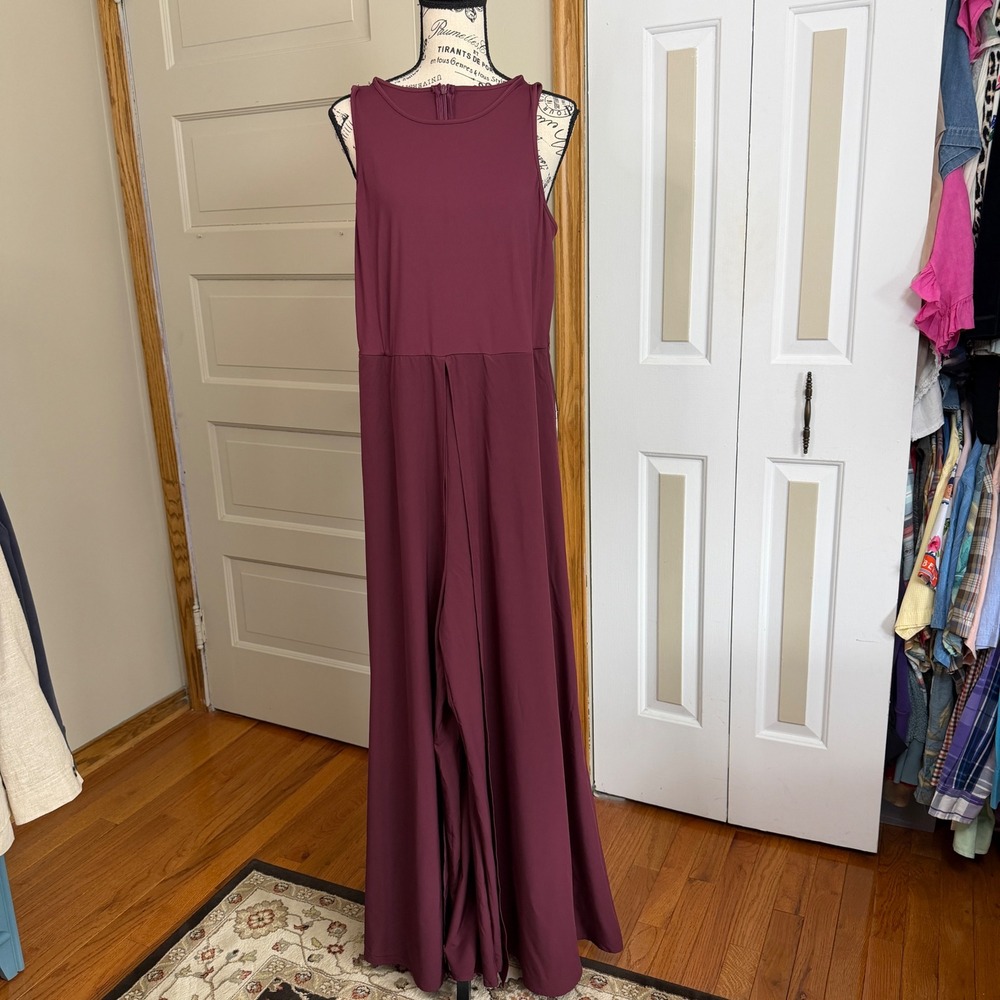 Halara Breezeful Zipper Sleeveless Pocket Contrast Quick Dry Jumpsuit Medium